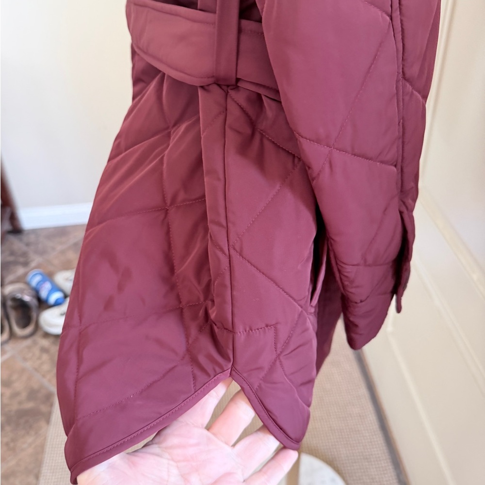 Quilted Burgundy Coach Jacket - Picture 4 of 11